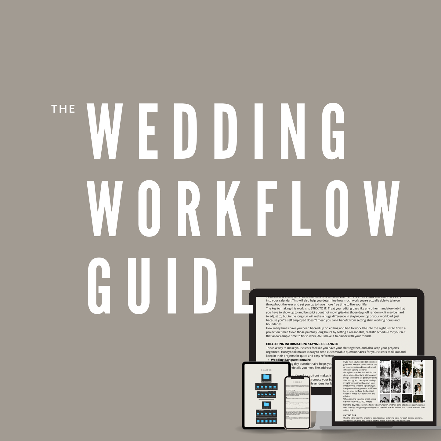 THE WEDDING WORKFLOW GUIDE