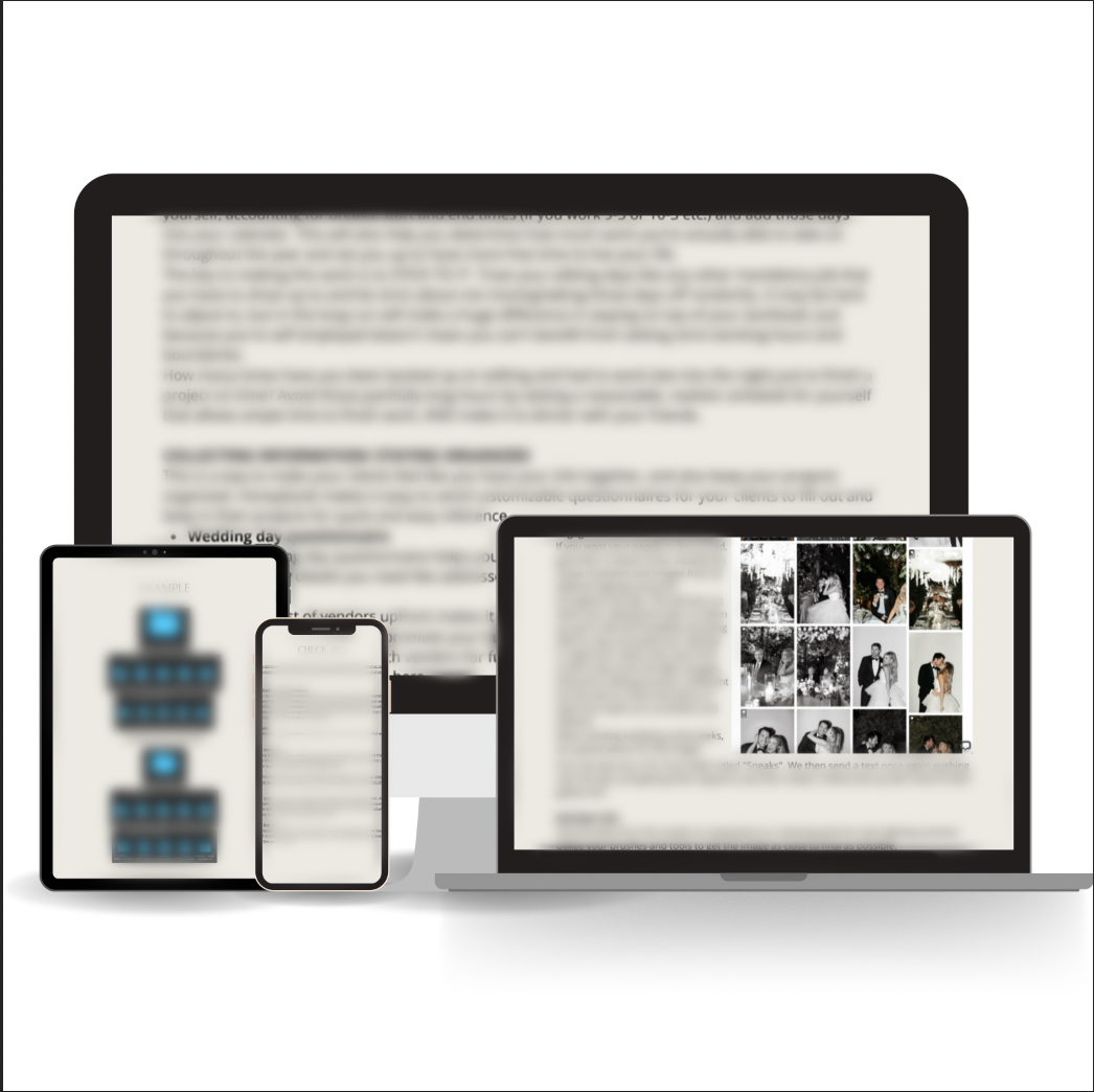 THE WEDDING WORKFLOW GUIDE